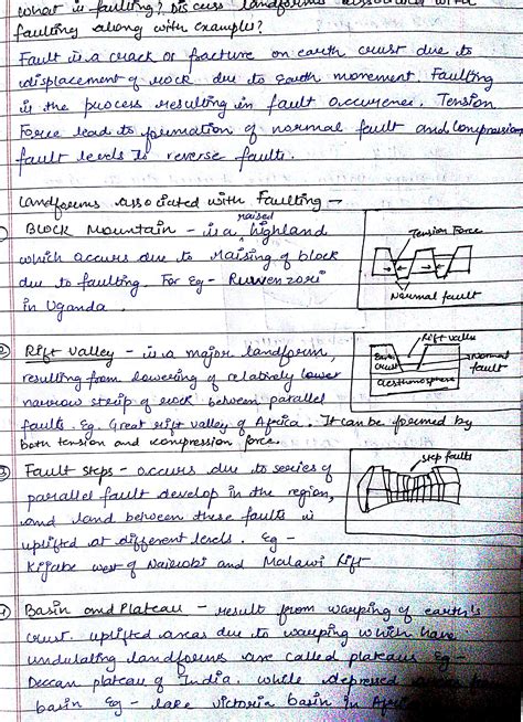 1. What is faulting? Discuss the landforms associated with faulting ...