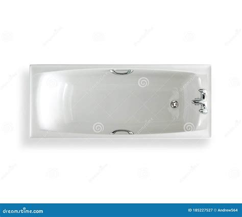 Top View of Bathtub on White Background Stock Image - Image of design ...