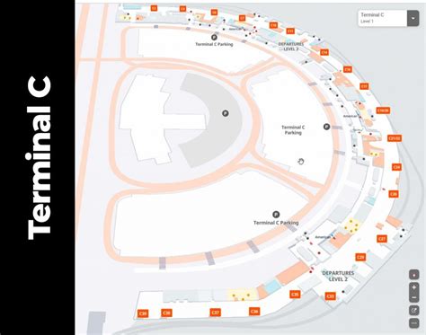 Terminal C map DFW airport at the Dallas Fort Worth Texas