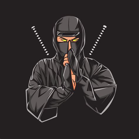 ninja vector logo 10407504 Vector Art at Vecteezy