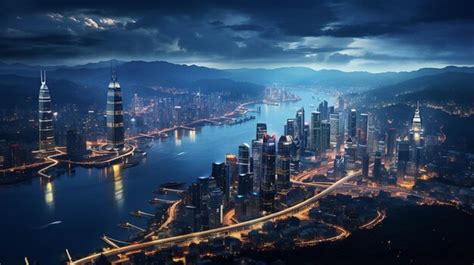 Premium AI Image | china city HD wallpaper photographic image