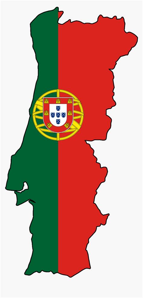 Portugal Map Flag Land Country - Portugal Map With Flag, HD Png Download - kindpng