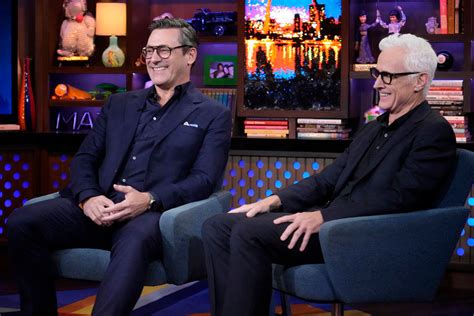 John Slattery and Jon Hamm on WATCH WHAT HAPPENS LIVE WITH ANDY COHEN - Tom + Lorenzo