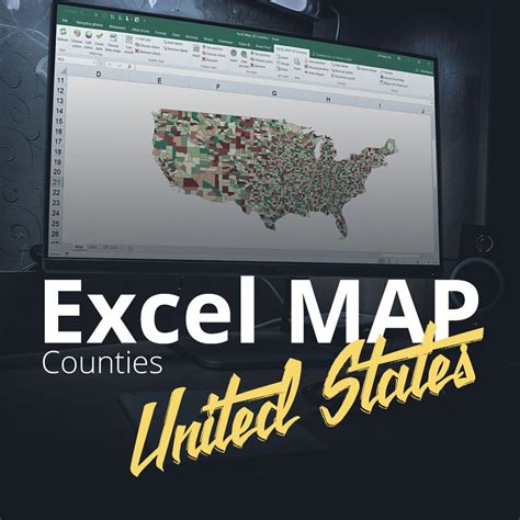 Excel Map US Counties – Maps for Excel – Simple Excel Add-In to create ...