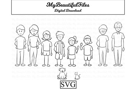 Stick Figure Family Graphic by MyBeautifulFiles · Creative Fabrica