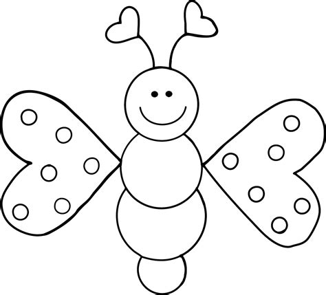 Love Bugs Freebie Clip Art | Butterfly coloring page, Butterfly ...