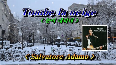 Tombe la neige (눈이 내리네) 💜 Adamo (아다모) HD With Lyrics, 한글자막 🌿🌴🌻🍒🍓 - YouTube