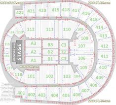 Detailed seat numbers chart with rows and blocks layout Hydro SSE Arena Glasgow seating plan in ...