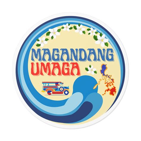 Magandang Umaga Philippine Heritage Round Vinyl Stickers | Etsy