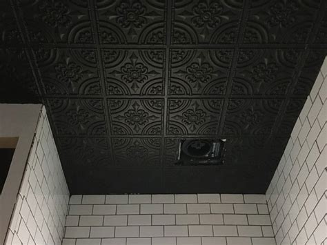 Black Ceiling Tiles - Black Drop Ceiling | NeilTortorella.com / This 2×2 black drop ceiling ...