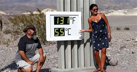 Record high temperature in Death Valley attracts tourists