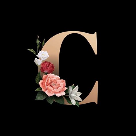 Classic and elegant floral alphabet | Premium Vector - rawpixel