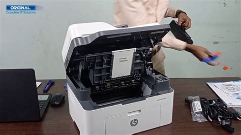 HP Laser MFP 137fnw Multifunction Wireless Fax Network printer - YouTube