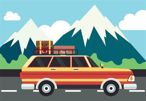 Road Trip vectorillustratie 207516 - Download Free Vectors, Vector Bestanden, Ontwerpen Templates