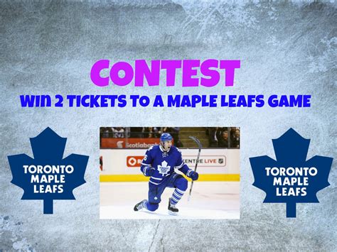 CONTEST: WIN 2 TICKETS TO THE MAPLE LEAFS GAME | Entertain Kids on a ...