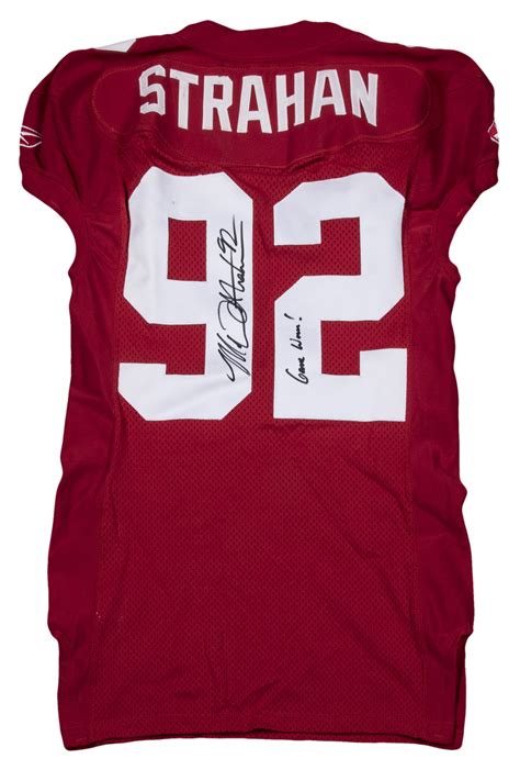 Lot Detail - 2004 Michael Strahan Game Issued, Signed & Inscribed New ...