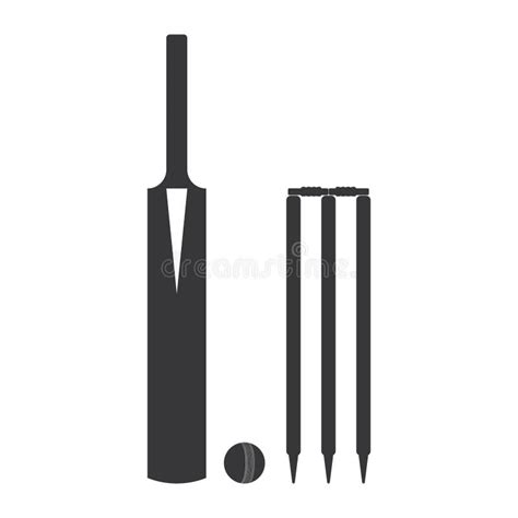 Cricket Stumps And Bat Svg