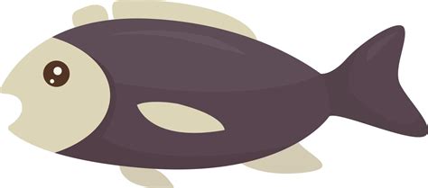 Purple fish, illustration, vector on a white background. 13747803 ...