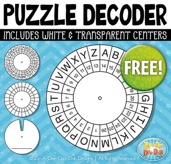 FREE Puzzle Decoder Template Set {Zip-A-Dee-Doo-Dah Designs} | TpT