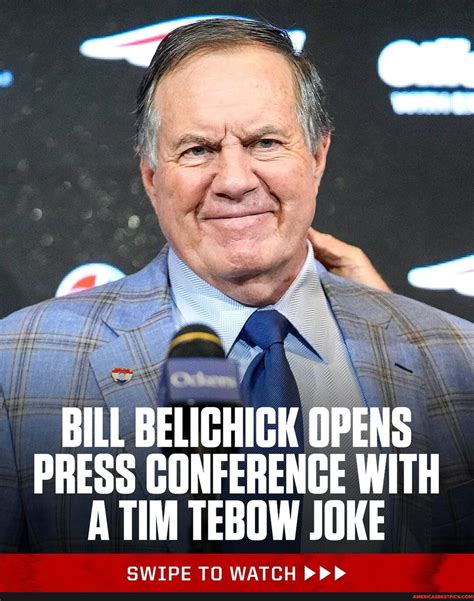 Classic Belichick 😂 - BILL BELICHICK OPENS PRESS CONFERENCE WITH A TIM ...