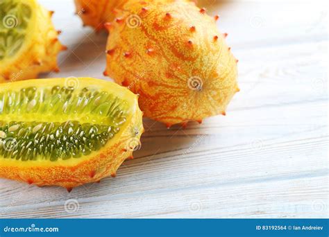 Kiwano fruit stock photo. Image of cutout, seed, dessert - 83192564