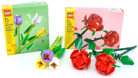 [Review] LEGO 40460 Roses & LEGO 40461 Tulips