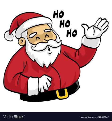 Santa claus cartoon drawing greeting christmas Vector Image