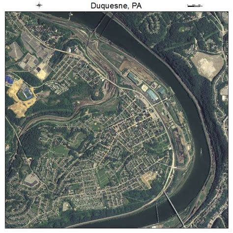 Aerial Photography Map of Duquesne, PA Pennsylvania