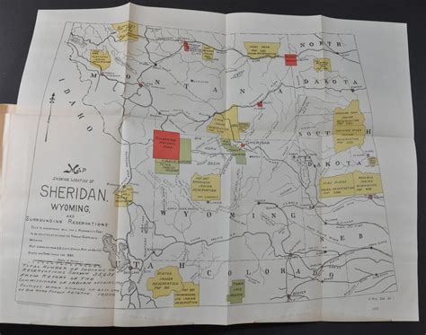 [Map Showing Location of Sheridan, Wyoming and Surrounding Reservations ...