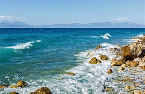 Corinthia Corinthian Gulf. stock photo. Image of shore - 114837526