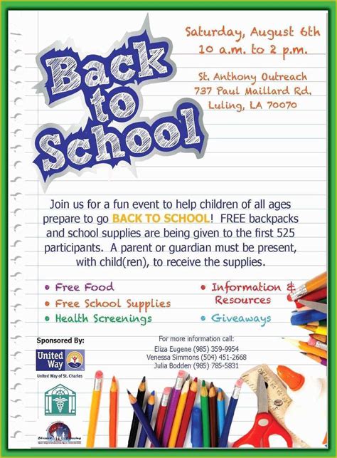 Back to School Bash Flyer Template Free Of 11 Best S Of Sample School ...