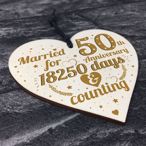 50th Wedding Anniversary Gift Gold Fifty Years Gift For Husband