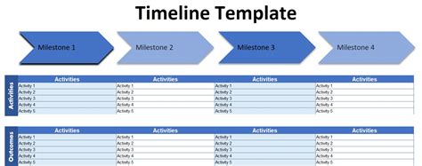 Yearly Timeline Template