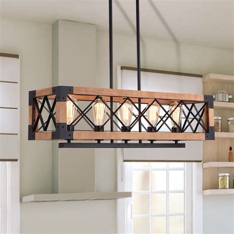 Modern Farmhouse Rectangular Caged Chandelier Lighting | Chandelieria, Modern Farmhouse ...