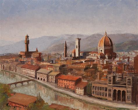 Florence From Piazza Michelangelo Painting by Katherine Seger
