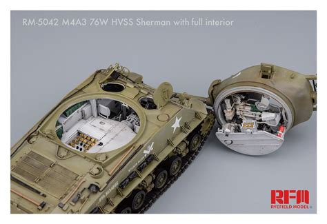 Built Sherman M4A3 76W Full Interior Tank Scale Model 1/35 | Etsy