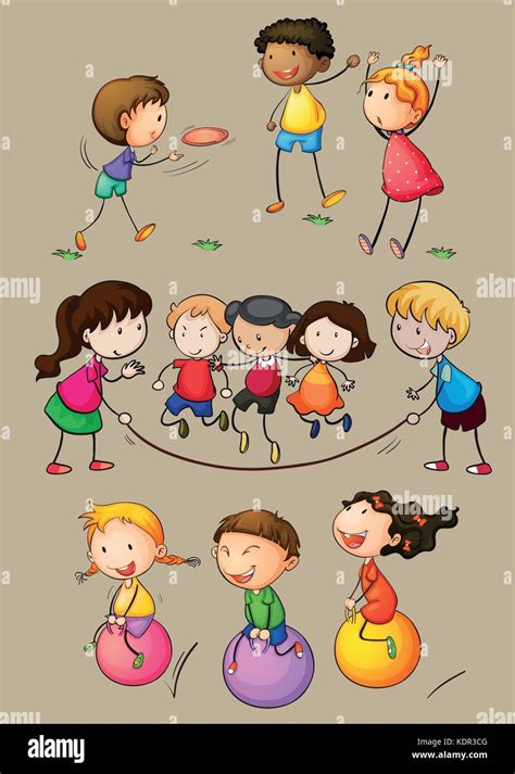 Kids Playing Games Clipart