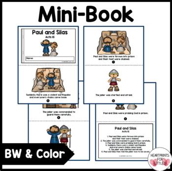 Paul and Silas Bible Story Sequencing Activities, Paul and Silas Mini Book | Made By Teachers