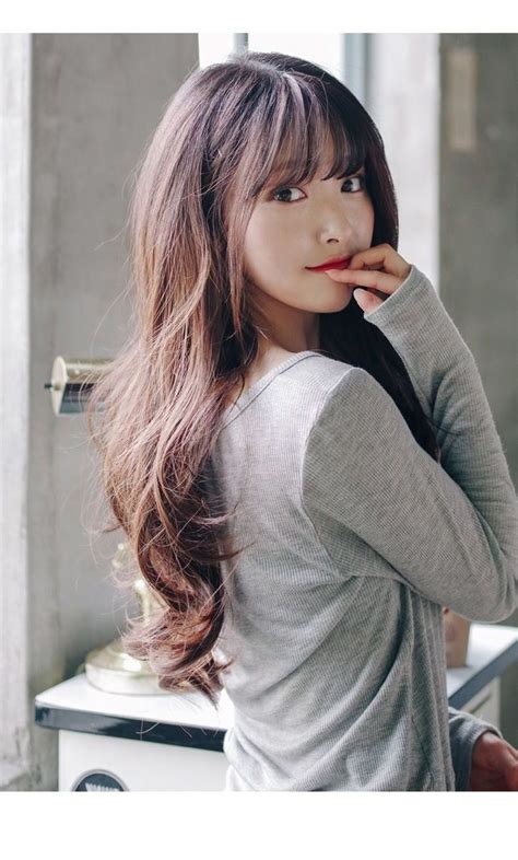 Korean Long Hairstyle With Bangs