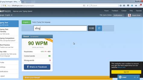 10fastfingers Typing Test 90WPM 1 - YouTube