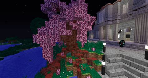 Cherry blossom tree with Microblocks : Minecraft