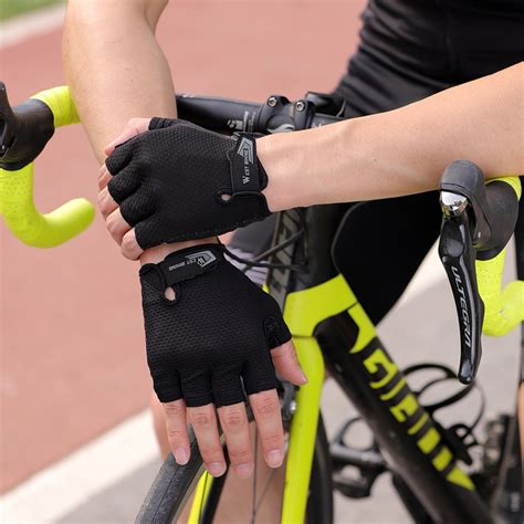 Cycling Gloves Fingerless Mens Motor Bike Mountain Half Finger Sports ...