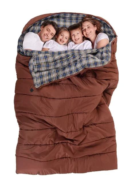 Multipersons outdoor sleeping bag adult integrated double/ three person sleeping bag family ...