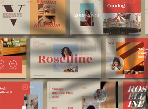 Roselline Vintage & Retro Powerpoint Template by Mister Graphics on Dribbble