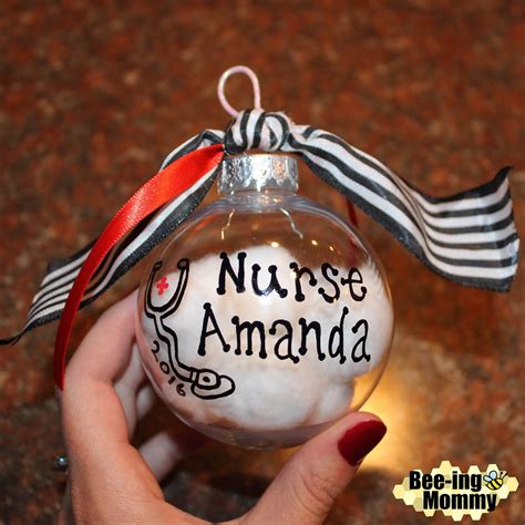 DIY Personalized Nurse Christmas Ornament