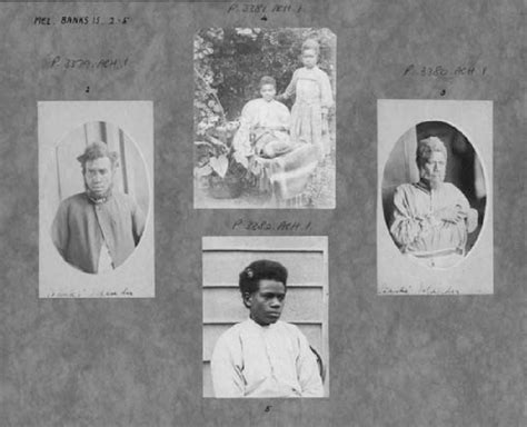 Portraits of ni-Vanuatu from the Banks Islands, Vanuatu, by unknown ...