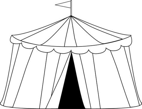 carnival clip art | ... Circus Tent Clip Art Image - black and white ...