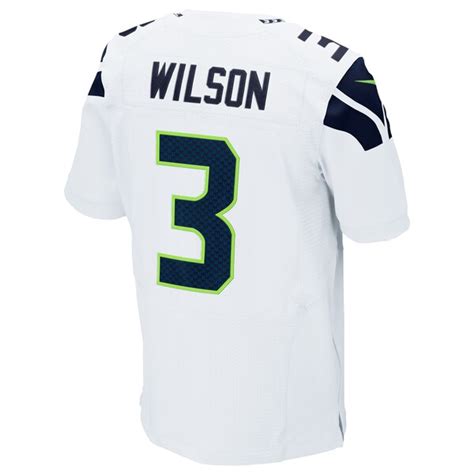 Mens Seattle Seahawks Russell Wilson Nike White Elite Jersey - Seahawks ...