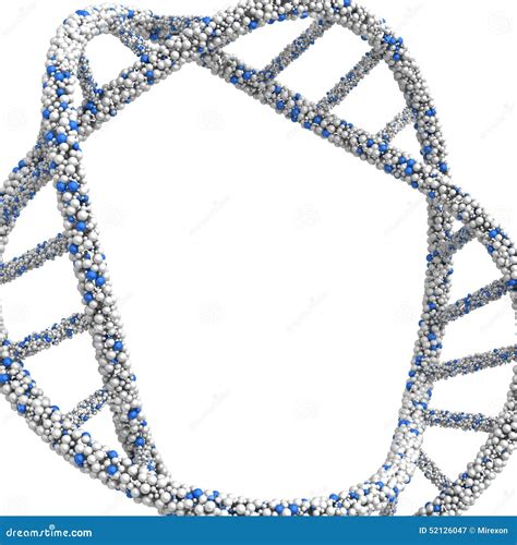 The Structure of DNA Coiled into a Spiral Around Stock Illustration - Illustration of genetics ...