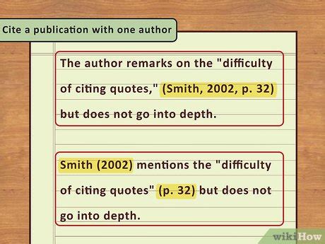 how to write a citation after a quote